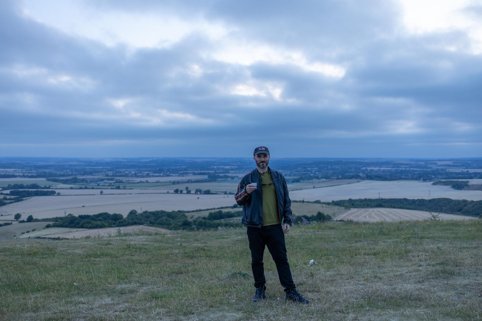 Looking out over the Chilterns from the summit of Ivinghoe Beacon