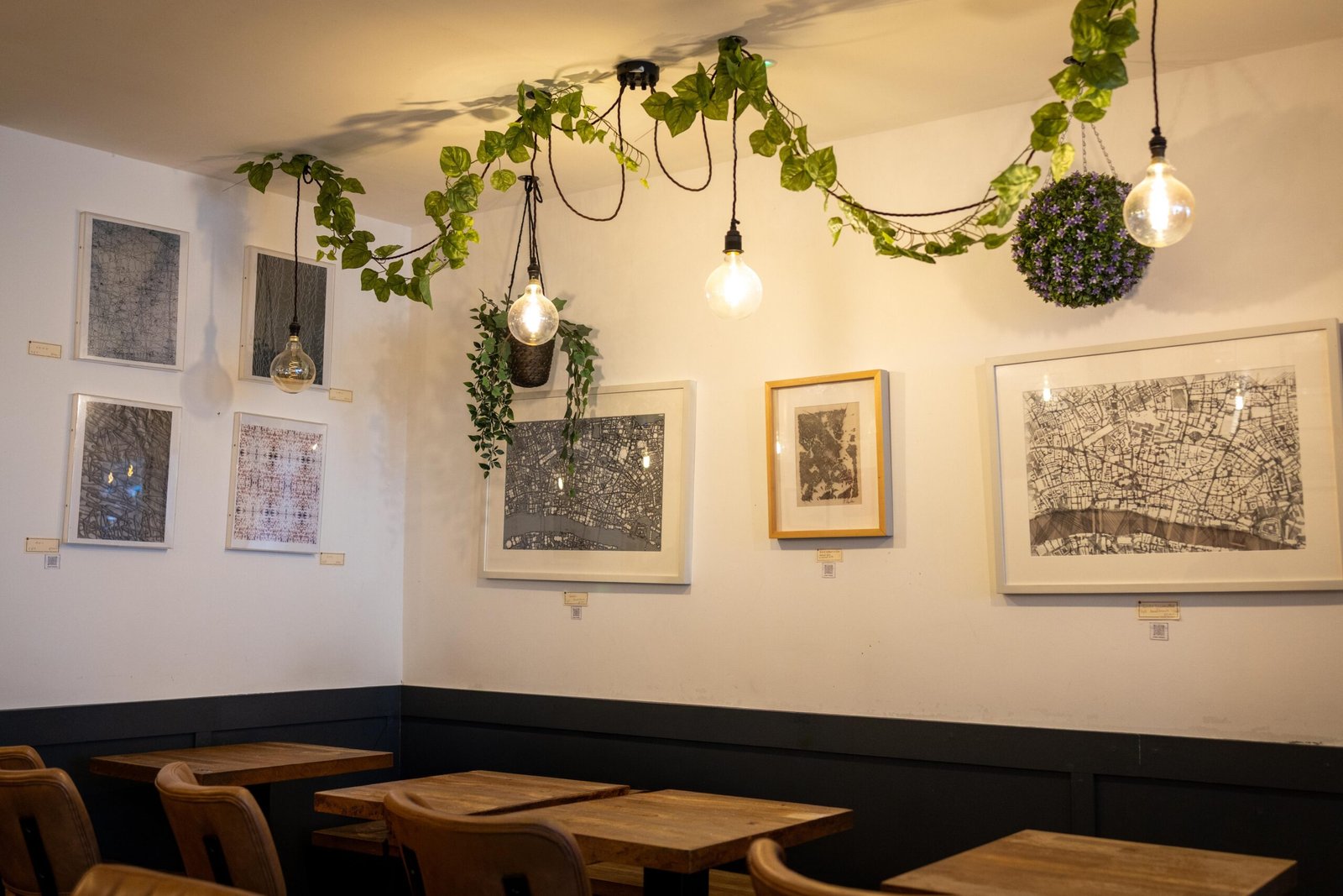 The spacious interior with more than twenty tables inside Ocean Bells